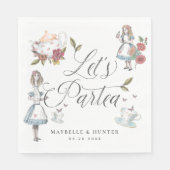 Lasst uns Partea Märchengeschichten zur Alice im W Serviette (Vorderseite)