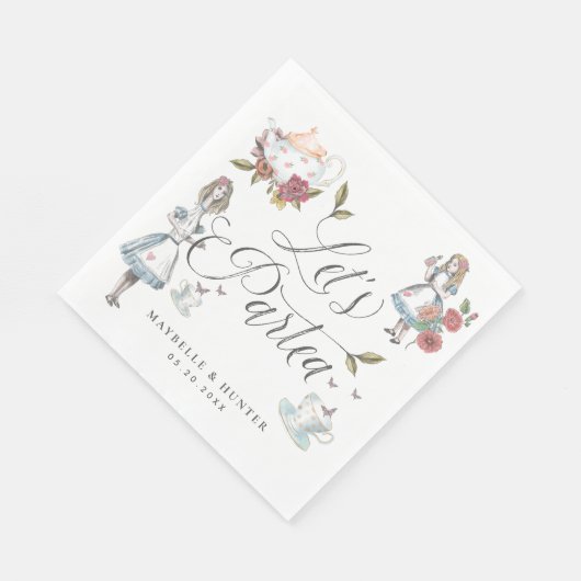 Lasst uns Partea Märchengeschichten zur Alice im W Serviette (Ecke)