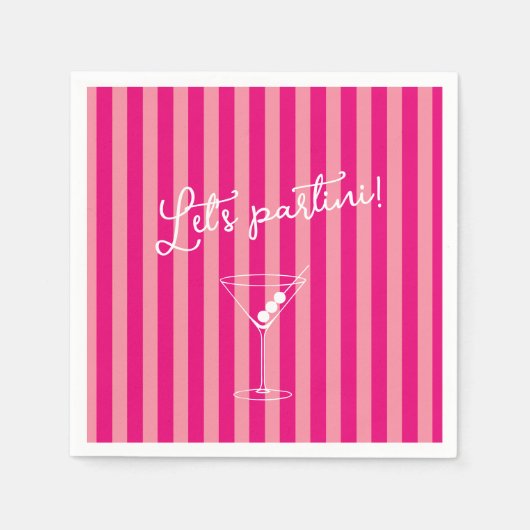 Lasst uns Partini kühl rosa Junggeselinnen-Abschie Serviette (Vorderseite)