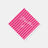 Lasst uns Partini kühl rosa Junggeselinnen-Abschie Serviette (Ecke)