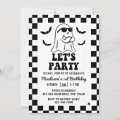 Lasst uns Party 1. Geburtstag Halloween-Party Einladung (Vorderseite)