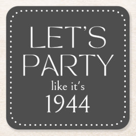 Lasst uns Party 80. Geburtstagsparty Untersetzer