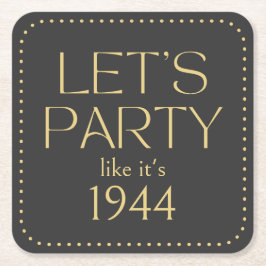 Lasst uns Party 80. Geburtstagsparty Untersetzer