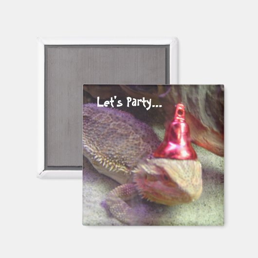 Lasst uns Party Barteter Drache Magnet (Vorderseite/Rückseite)