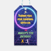 Lasst uns Party Bounce Neon Trampolin Park springe Geschenkanhänger (Vorderseite)