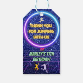 Lasst uns Party Bounce Neon Trampolin Park springe Geschenkanhänger