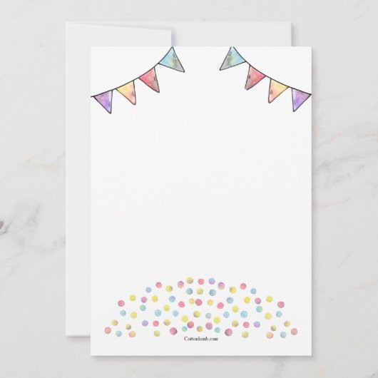 Lasst uns Party Einladung (Rückseite)