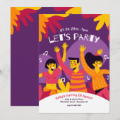 Lasst uns Party Einladung haben (Vorne/Hinten)