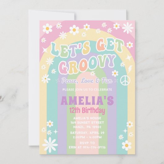 Lasst uns Party Einladung wachsen lassen (Vorderseite)