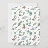 Lasst uns Party | Elegante Script Sage Green Chris Einladung (Rückseite)