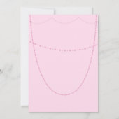 Lasst uns Party Girly Pink machen Einladung (Rückseite)