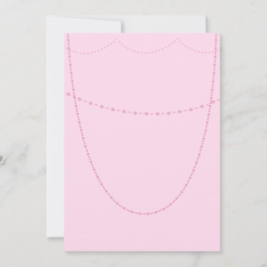 Lasst uns Party Girly Pink machen Einladung (Rückseite)