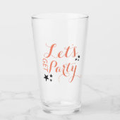 Lasst uns Party Glass Cup trinken lassen Glas (Vorderseite)