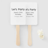 Lasst uns Party glücklich 30. Geburtstag, einfache Fächer (Vorne und Hinten)