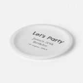 Lasst uns Party glücklich 30. Geburtstag, einfache Pappteller (Schrägansicht)