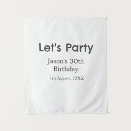 Lasst uns Party glücklich 30. Geburtstag, einfache Wandteppich