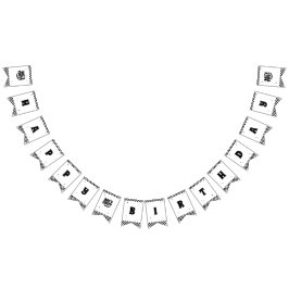 Lasst uns Party Happy Typ Geburtstag Wimpelkette