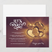 Lasst uns Party Hochzeit einladen Ankündigung (Vorne/Hinten)