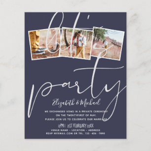 Lasst uns Party Hochzeitsankündigung entfalten