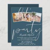 Lasst uns Party Hochzeitsankündigung entfalten (Vorne/Hinten)