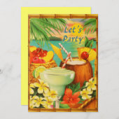 Lasst uns Party Luau einladen Einladung (Vorne/Hinten)