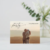 Lasst uns Party machen, dass wir heiraten Spaß hab Postkarte (Stehend Vorderseite)