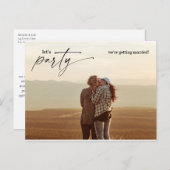 Lasst uns Party machen, dass wir heiraten Spaß hab Postkarte (Vorne/Hinten)
