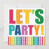 Lasst uns Party machen! Einladung (Vorderseite)