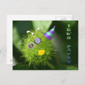 Lasst uns Party machen! Einladungspostkarte (Vorne/Hinten)