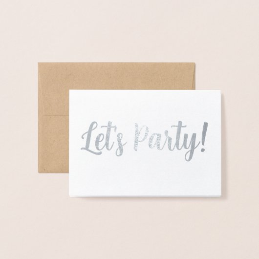Lasst uns Party machen! Folienkarte (Vorderseite mit Umschlag)