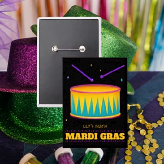Lasst uns Party machen! Mardi Gras Button