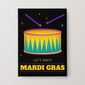Lasst uns Party machen! Mardi Gras Button (Vorderseite)
