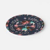 Lasst uns Party machen! Neujahr Pappteller (Schrägansicht)