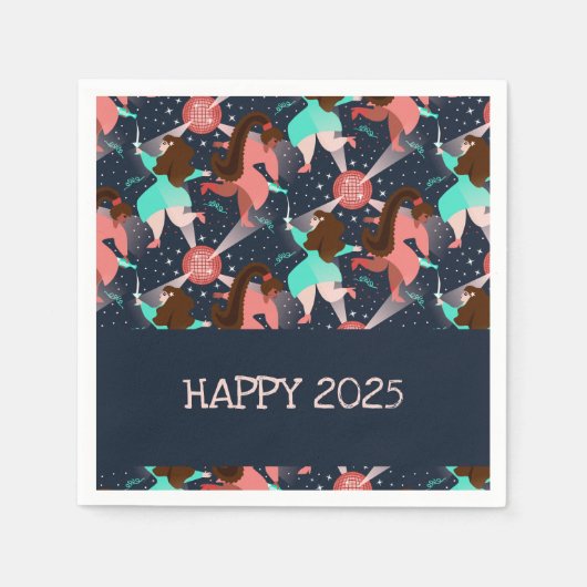 Lasst uns Party machen! Neujahr Serviette (Vorderseite)