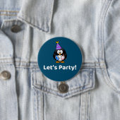 Lasst uns Party machen! Penguin Funny Birthday Par Button (Beispiel)