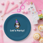 Lasst uns Party machen! Penguin Funny Birthday Par Pappteller (Party)