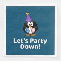 Lasst uns Party machen! Penguin Funny Birthday Par