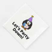 Lasst uns Party machen! Penguin Funny Birthday Par Serviette (Ecke)