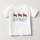 Lasst uns Party machen! Rainbow Baby Birthday Fies Baby T-shirt (Vorderseite)