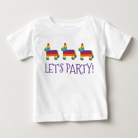 Lasst uns Party machen! Rainbow Baby Birthday Fies Baby T-shirt (Vorderseite)