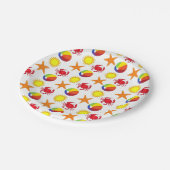 Lasst uns Party machen! Strandkrabbe Starfish Beac Pappteller (Schrägansicht)