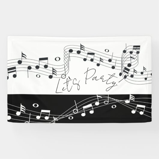 Lasst uns Party-Musik als Innen-/Außenbanner betra Banner (Horizontal)
