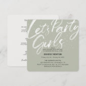 Lasst uns Party Olivenöl Junggeselinnen-Abschied E Einladung (Vorne/Hinten)
