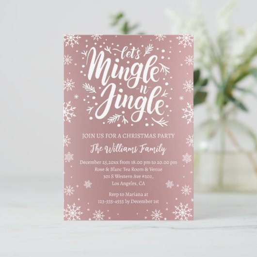 Lasst uns Party pinkfarben mischen Einladung (Stehend Vorderseite)