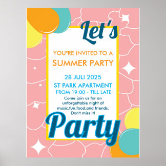 Lasst uns Party Poster