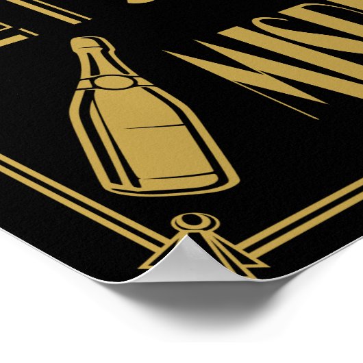 Lasst uns Party Poster drucken Art Deco (Ecke)