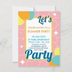 Lasst uns Party Postkarte