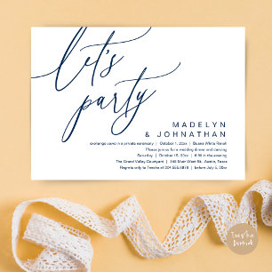Lasst uns Party, romantisches Hochzeitsessen und T Einladung