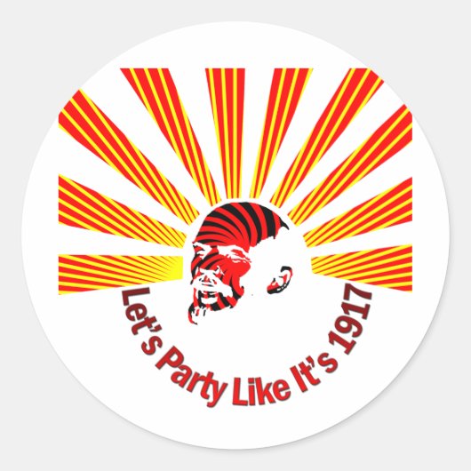 Lasst uns Party Runder Aufkleber (Vorderseite)