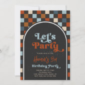 Lasst uns Party Skateboard Geburtstag Einladung (Vorderseite)